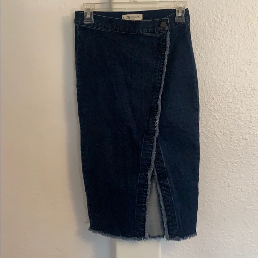 Madewell side slit pencil skirt